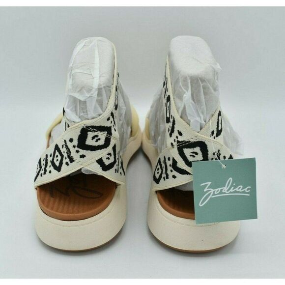 Zodiac Womens Size 9.5 M Cyprus Flatform Birch Multi Tan Brown Gladiator Sandals - Picture 8 of 11